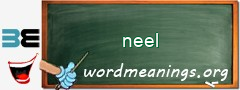 WordMeaning blackboard for neel